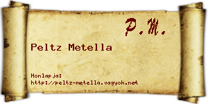 Peltz Metella névjegykártya